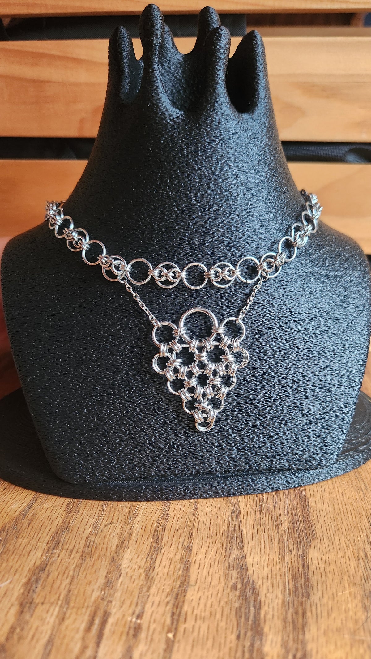 Hanging chandelier necklace
