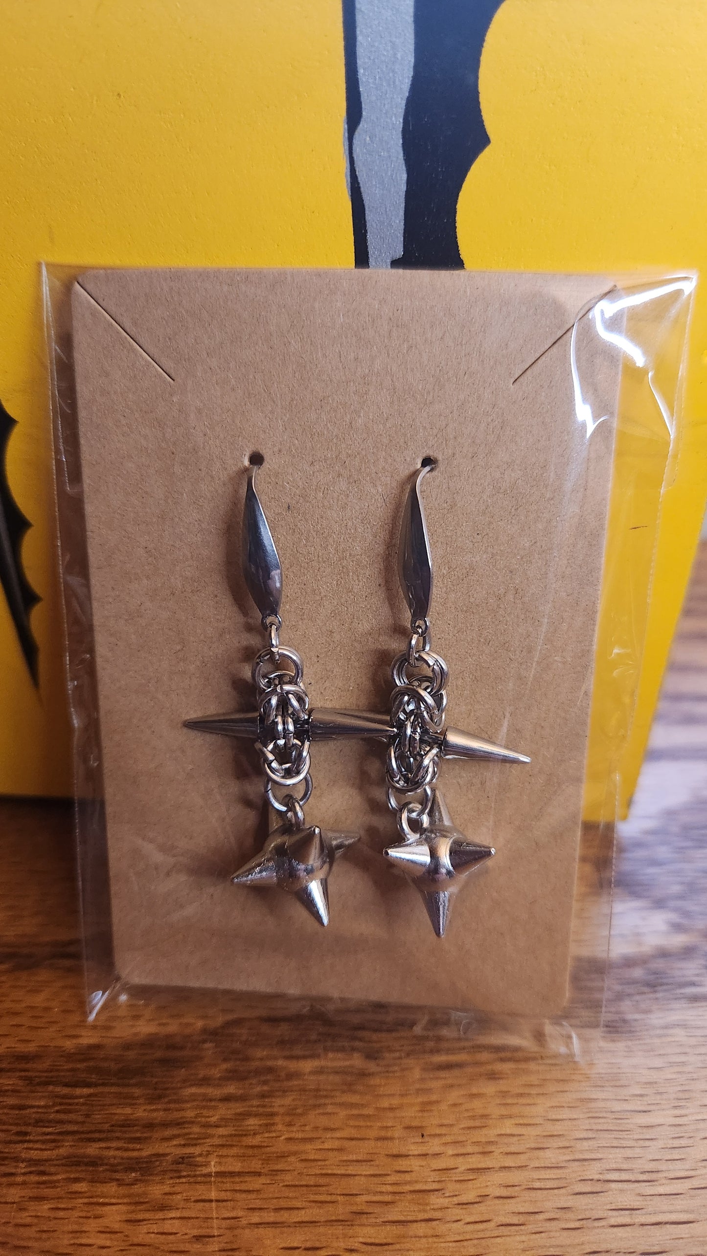 Chainmaille earrings flail