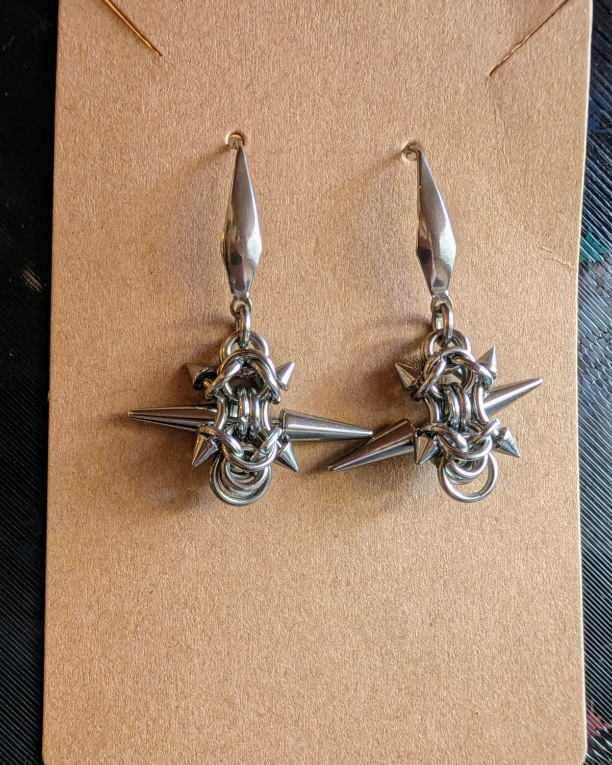 Spike hook earrings
