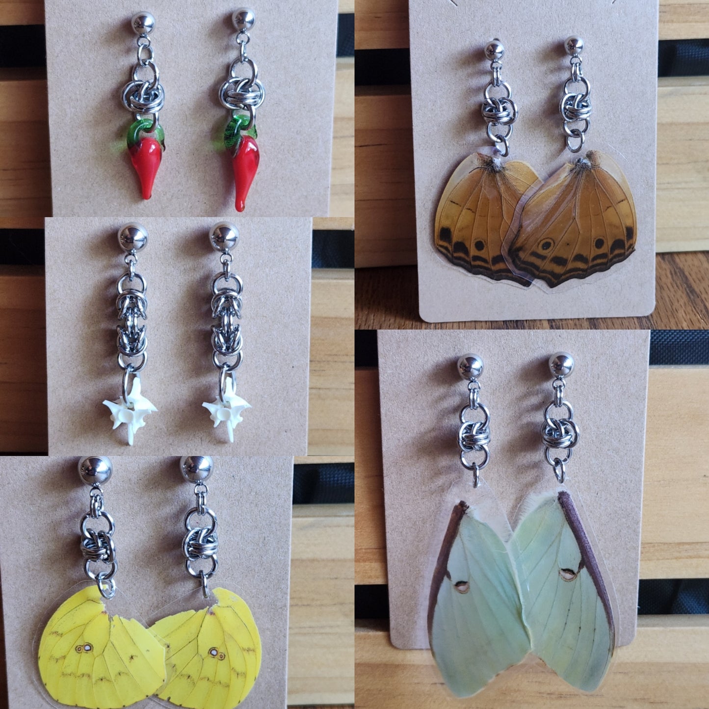 Chainmaille stud earrings