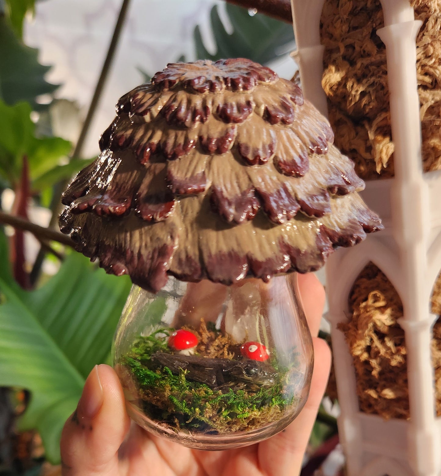 Mushroom Frog Jar
