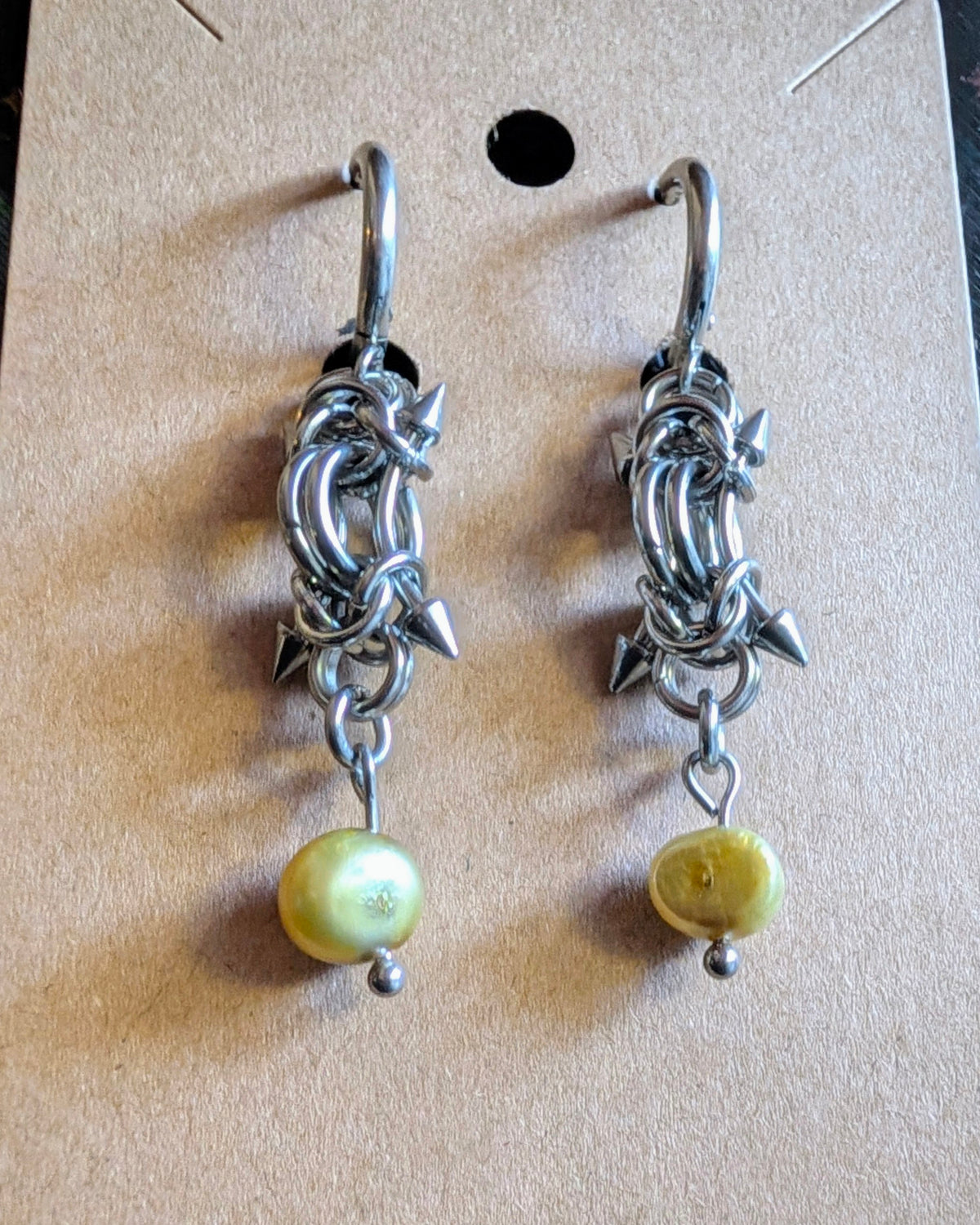 Spike and dyed pearls