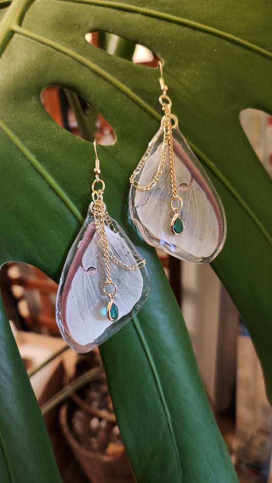 Luna Moth ear-wings 25mm