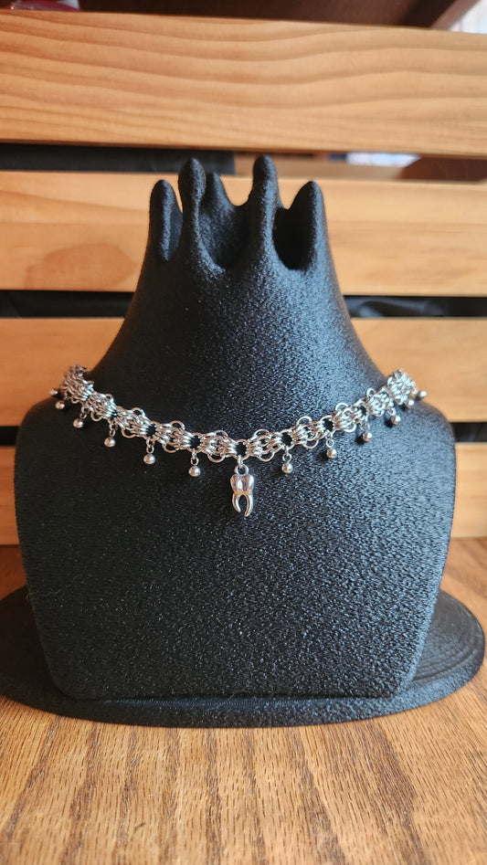 Tooth charms necklace