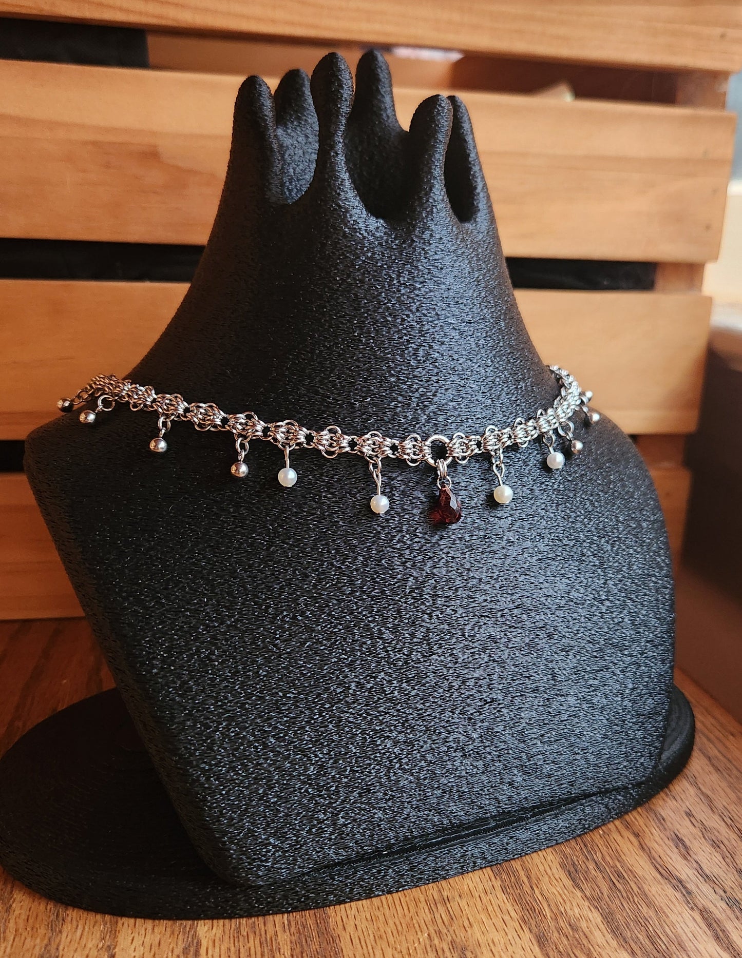 Pearls and Garnet Micromaille