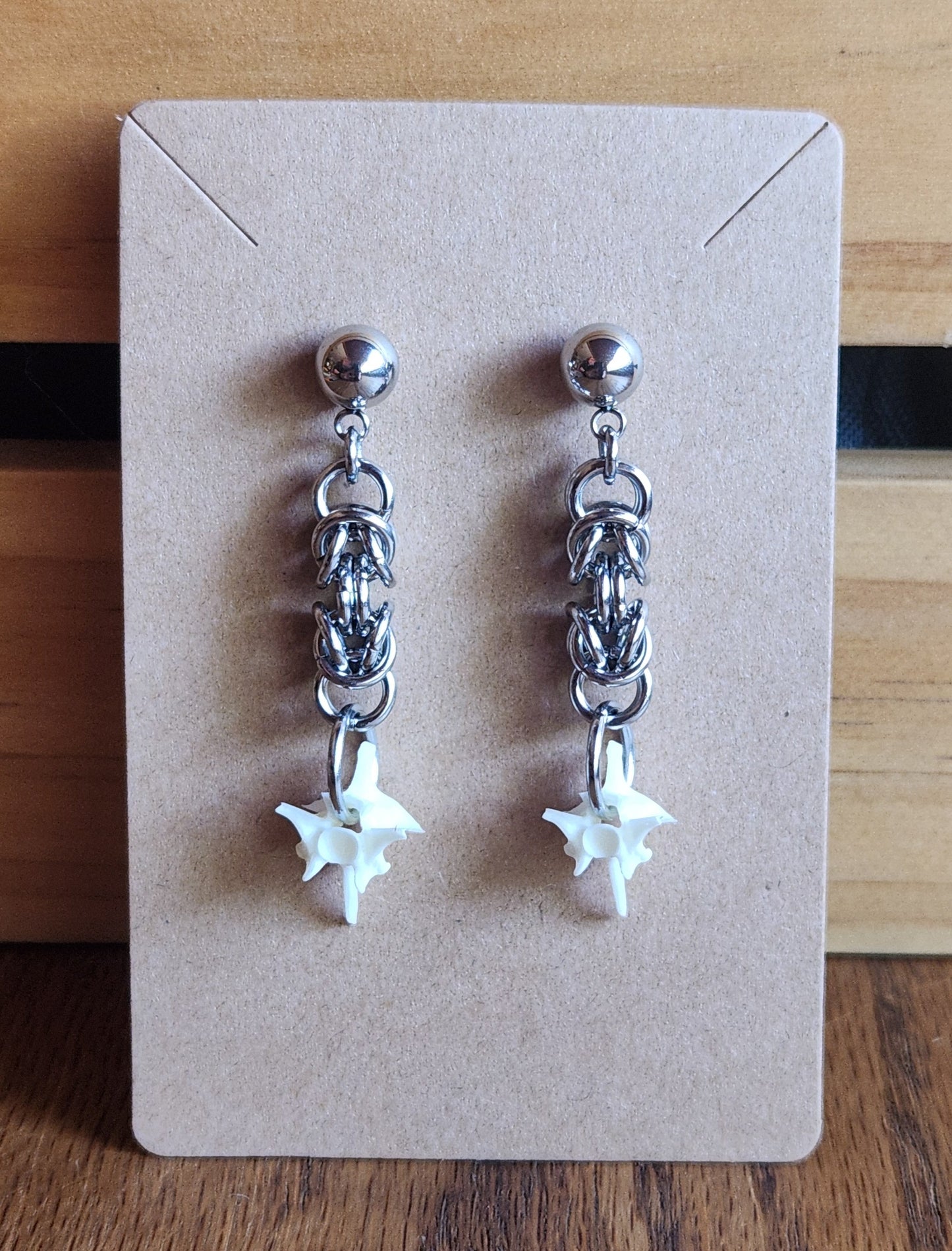 Chainmaille stud earrings