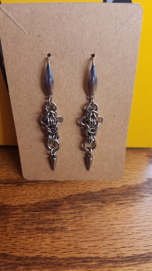Chainmaille earrings spike