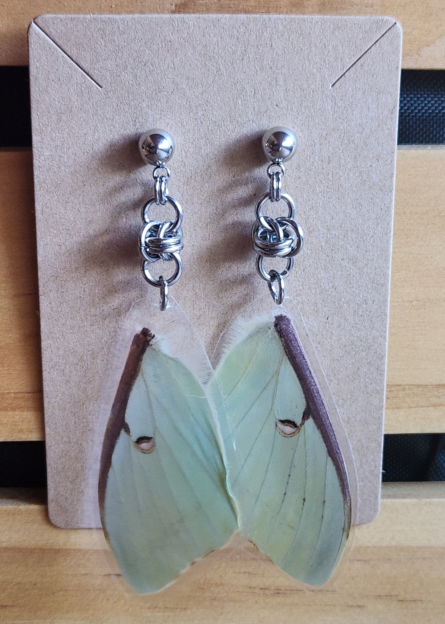 Chainmaille stud earrings