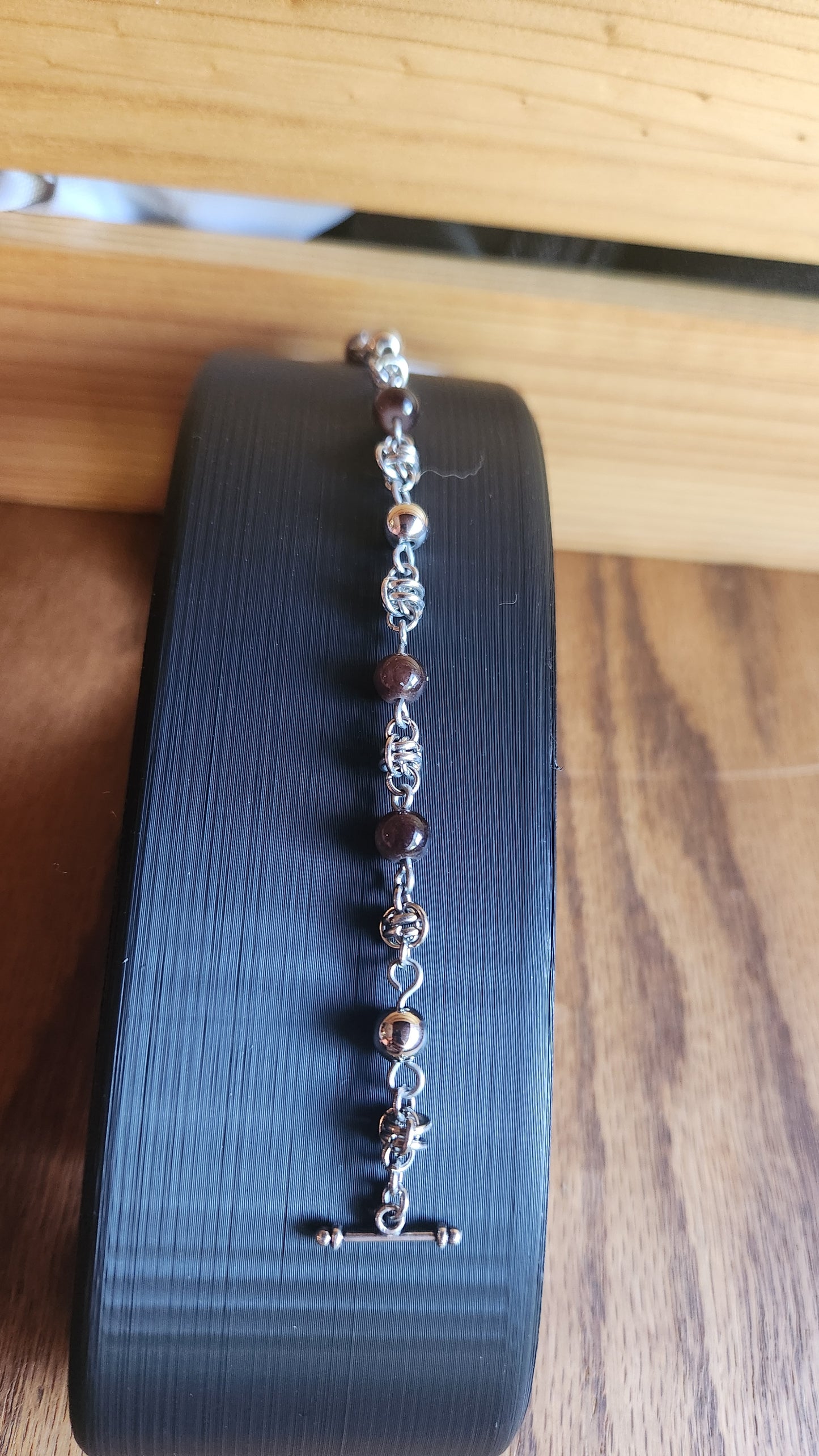 Bracelet Barrel and Beads (brown)